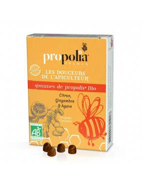 Gommes de propolis citron, gingembre & agave "Propolia"